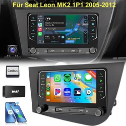 Für Seat Leon MK2 1P1 2005-2012 DAB+ 2+64G Android 13 Carplay Autoradio GPS KAM