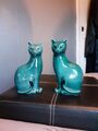 Vintage Paar Poole Keramik Katzen 