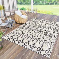 Teppich In- und Outdoor Terrasse Balkon Wetterfest Wintergarten BOHO Design