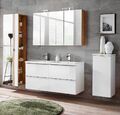 Badezimmer SET CAPRI 120cm 4-tlg.  | Doppelwaschplatz & Spiegelschrank... | weiß