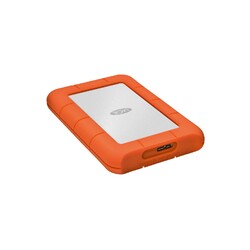 LACIE Rugged Mini Festplatte, 1 TB HDD, 2,5 Zoll, extern, Silber/Orange
