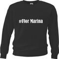 Sweatshirt Sweater #Flor Marina für Damen Herren und Kinder Farben Schwarz
