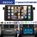 Android 14 8Kern Carplay Autoradio GPS RDS WiFi Für BMW 3er E46 M3 Rover 75 MGZT