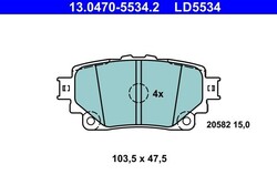 ATE Bremsbelagsatz, Scheibenbremse 13.0470-5534.2 für LEXUS TOYOTA