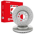 2x Zimmermann Bremsscheiben Coat Z Ø284mm Vorne passend für Abarth 500 595 695