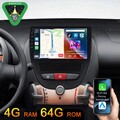 4+64G Android 15 Autoradio Apple Carplay WiFi Navi für Peugeot 107 Toyota Aygo I