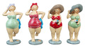 Mollige Deko Figur Badenixe dicke Dame Frau im Badeanzug Höhe 17,5cm zur Auswahl