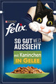 FELIX So gut wie es aussieht Katzenfutter nass in Gelee mit Kaninchen 26 x 85g