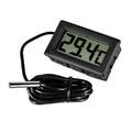 mini Thermometer Temperatur Anzeige mit Fühler digital 1m - 5m Kabel schwarz LCD