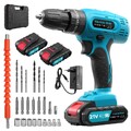 Mit 2 Akkus Für Makita Akku-Schlagbohrschrauber 21V Akkuschrauber Set mit Box DE