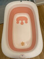 HOMCOM Ergonomische Babybadewanne Babywanne faltbare Kunststoff WIE NEU