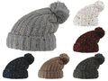 Warme Bommel-Mütze Pudel-Mütze Winter-Mütze Strick-Mütze Damen Herren Unisex