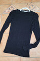 Gr. L, Herren: classy leichtes Langarmshirt in Rippoptik, von we men, schwarz