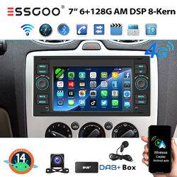 DAB+ Android 14 Autoradio Für Ford Focus Transit MK7 S-Max 128GB Carplay GPS Kam