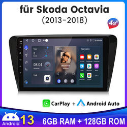 128G Android 13 DAB Carplay für Autoradio SKODA Octavia III 3 5E Navi GPS 8-Kern