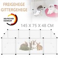Freigehege Laufgitter Welpenauslauf DIY Kaninchen Innen/Aussen gehege 12 Stück