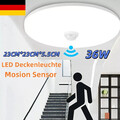 LED Deckenleuchte mit Bewegungsmelder Deckenlampe Sensor Küche Bad Flur Lampe