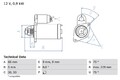 BOSCH 0 986 014 350 Starter Anlasser 0,9kW für SUZUKI JIMNY (FJ) SJ 413 (OS) 12V