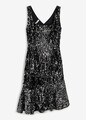 Paillettenkleid aus softem Samt Gr. 40/42 Schwarz Damen Party-Kleid Ärmellos Neu