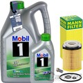 MANN ÖLFILTER+MOBIL 1 ESP 5W30 passend für MERCEDES C KLASSE W/S 204 C180 156PS