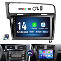 10" Android 14 DAB+ Carplay Autoradio 4+64G Für VW Golf VII MK7 13-2017 GPS Cam