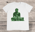 T-Shirt grün Buddha - Vintage Buddha - Retro Buddha - %100 Premium Baumwolle