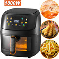 Airfryer XXL Heißluftfritteuse 8L Fritteusen Friteuse Heißluft Air Fryer 1800W