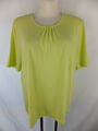 LUCIA T-shirt - 48 - limette gelb grün - Schmucksteine - Faltengebung - TOP