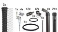 Alberts Maschendrahtzaun Zaun-Komplettset, Einschlagb.anthrazit H:150 cm L:50 m 