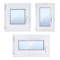 Kellerfenster Kunststoff Fenster weiß Dreh Kipp 3-fach Glas schnelle Lieferung ⭐