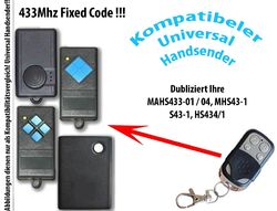 433 Mhz Handsender kompatibel zu Faust GTA 160 Parkside TA 70, TA-G 83, TA-G 103