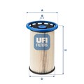Kraftstofffilter UFI 26.026.00 Filtereinsatz für VW AUDI SEAT 365 TIGUAN CC 358