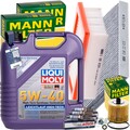 MANN FILTERSET+1x5L LIQUI MOLY 5W40 MOTORÖL passend für SMART FORTWO FORFOUR