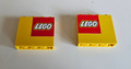 LEGO 4215pb038L + R Panel 1 x 4 x 3 with Lego Logo Pattern, Yellow, je 1 Stück