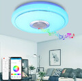 48W RGB LED Deckenleuchte Deckenlampe Dimmbar mit Bluetooth Lautsprecher App DE