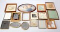 16 alte Bilderrahmen oval und rechteckig