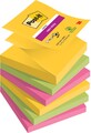 Post-it Haftnotizen Super Sticky Z-Notes 76 x 76 mm Carnival Collection 6 Blöcke