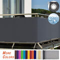 Balkon Sichtschutz Zaun Premium Balkonbespannung mit Ösen&Kabelbinder Schwarz DE