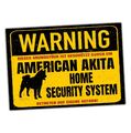 American Akita Inu Dog Schild Warning Security System Türschild Hundeschild Warn