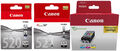 5 Canon Druckerpatronen Tinte PGI-520 BK / CLI-521 BK/C/M/Y Multipack