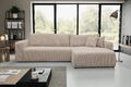 Ecksofa mit Schlaffunktion und Bettkasten Cord-Stoff Schlafsofa Eckcouch Luna XL