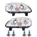 Scheinwerfer Set Chrom inkl. Premium Lampen für VW Touran 1T1 1T2 mit LWR Motor