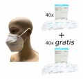 40x FFP2 LXD Mundschutz + 40x gratis Feinstaubmaske weiß Atemschutzmaske