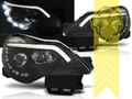 Scheinwerfer echtes LED Tagfahrlicht für Opel Corsa D Facelift schwarz