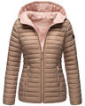 Marikoo Damen Stepp Jacke Steppjacke mit Kapuze gesteppt Übergangsjacke B857 NEU