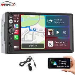 7" Doppel 2 DIN Autoradio Stereo Bluetooth Touch Screen FM USB AUX MP5 Player