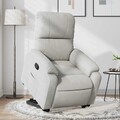 vidaXL Relaxsessel mit Aufstehhilfe Braun Mikrofasergewebe