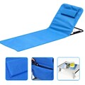 Strandmatte Sonnenliege, gepolstert, mit Rückenlehne, Tragegurt, faltbar für Cam