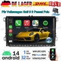 Carplay Für VW GOLF 5 6 Touran EOS Tiguan Polo Android 14 Autoradio GPS NAVI SWC