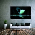 LEINWAND BILD ER XXL POPART PLANET SATURN RINGE WASSER WELTALL  ABSTRAKT 150x90